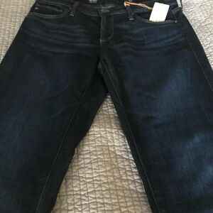AG Adriano Goldschmied Women's Size 28  Dark Blue Straight Jeans Nwt